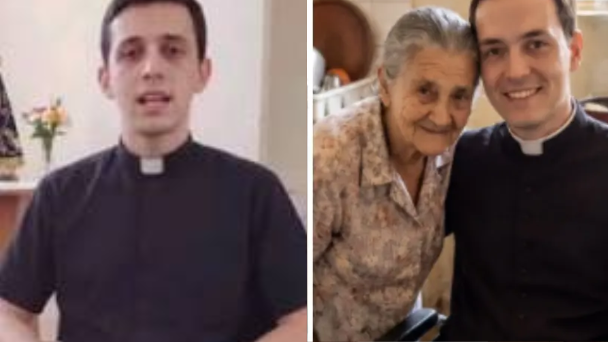 Campanha utilizava diferentes personagens gerados por inteligência artificial para reforçar história do falso sacerdote (Foto: Reprodução / Instagram)