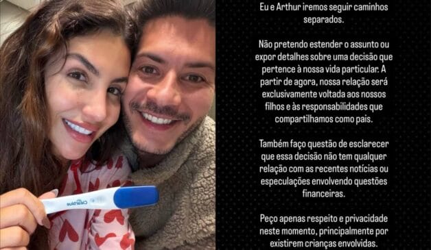 Jheny Santucci se separa de Arthur Aguiar após 3 meses de casados, grávida do segundo filho /Reprodução/Instagram