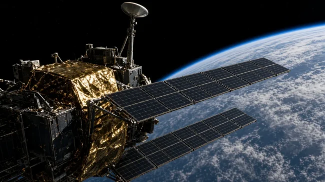 Sonda Juice da ESA após assistência gravitacional terrestre a caminho de Júpiter