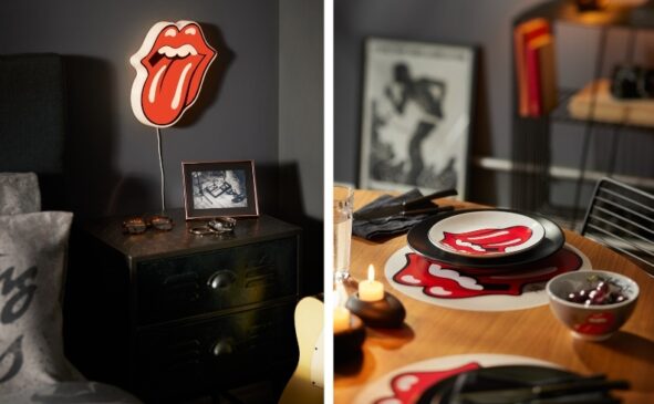 Linha que homenageia a banda Rolling Stones