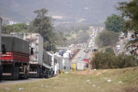 Caminhoneiros fazem paralisação em Belo Horizonte (arquivo)