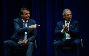 O presidente Bolsonaro e o ministro da Economia Paulo Guedes