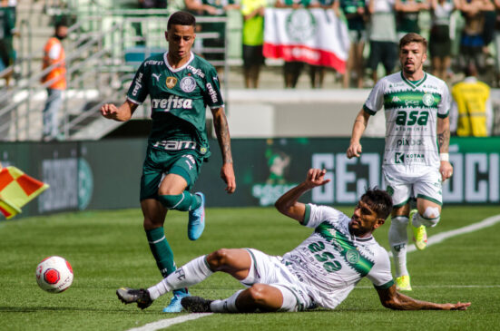 Giovani, durante partida entre Palmeiras e Guarani, no Allianz Parque, neste domingo