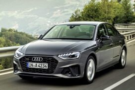O novo A4 chega com design esportivo reforçado graças ao novo conjunto óptico e grade Singleframe