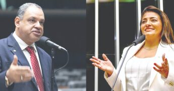 Roberto Alves (esq.) retornou ao cargo nesta quinta-feira (10); Ely Santos (dir.) foi sua suplente
