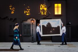O quadro faz parte de uma série de 17 pinturas a óleo do artista