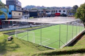 Equipamento esportivo localizado no complexo do Ginásio Mário Covas