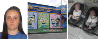 Roberta Sermes, diretora da Escola Infantil Colmeia Mágica, onde crianças foram amarradas; vídeo que circula nas redes sociais mostra maus-tratos