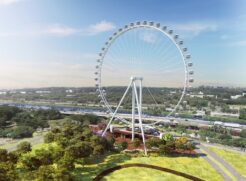 A roda gigante de 91 metros de altura, anunciada em outubro de 2020 pelo governo do estado