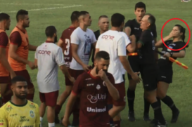 Vídeo mostra a agressão sofrida pela assistente de arbitragem