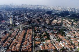Vista aérea do bairro de Pinheiros, em São Paulo