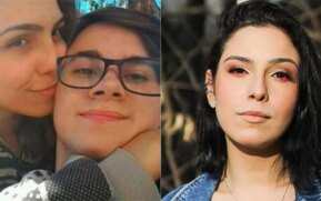 Isabela ao lado de Rafael durante o namoro, e a jovem nos dias atuais