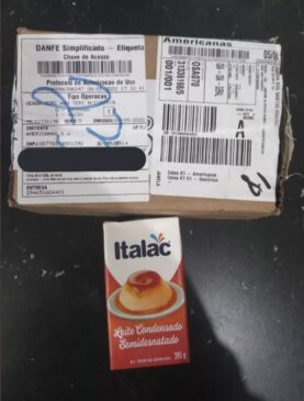 O jovem recebeu uma caixa de leite condensado no lugar do celular