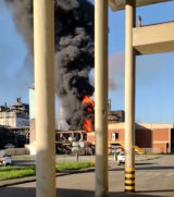 Incêndio em Cubatão na refinaria da Petrobrás