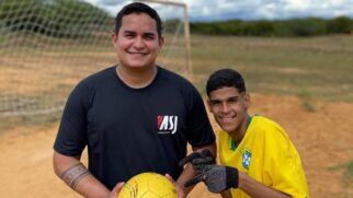 Allan Jesus, ex-empresário do jovem e Iran Ferreira, o Luva de Pedreiro