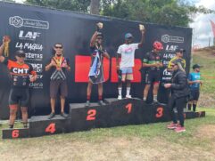 Podium dos vencedores da Copa Desafio Rural de Mountain Bike