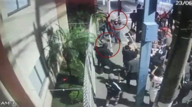 Gravação mostra momento da confusão