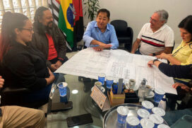Vereador André Egydio participou de uma reunião com o prefeito Aprígio e com a secretaria de habitação e meio ambiente.