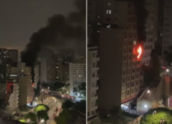 ncêndio atiIncêndio atingiu o sexto andar de um prédio na República, Centro de São Paulo