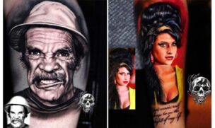 Tatuagens de personagens e famosos viram praticamente fotos na pele de clientes de tatuador