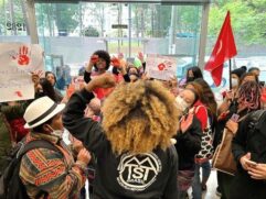 Centenas de mulheres do Movimento dos Trabalhadores Sem-Teto, integrantes do coletivo Mulheres em Movimento, protestaram nesta quarta-feira (12) simultaneamente em São Paulo e Pernambuco