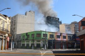 Incêndio na região da rua 25 de Março, no centro de SP