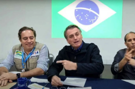 Pedro Guimarães, ex-presidente da Caixa, e Bolsonaro, durante live
