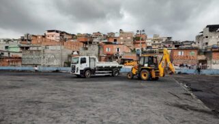 A Prefeitura de Taboão da Serra está revitalizando as áreas esportivas da cidade