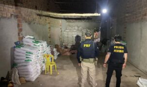 Agentes da PF e PRF durante a ação Terra fértil em SE.