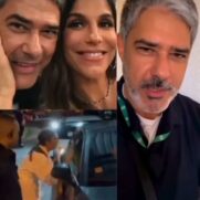 Ivete estava na entrada da emissora, de roupão, quando Bonner passou de carro