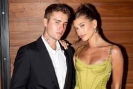 Justin Bieber e sua esposa Hailey.