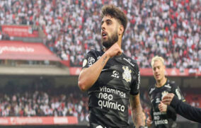 Yuri Alberto comemora golaço no Morumbi