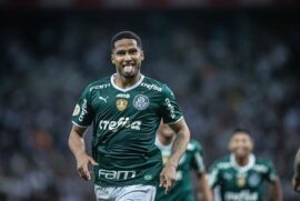 Murilo marca o gol do Palmeiras
