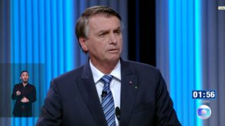 Bolsonaro durante debate na Globo