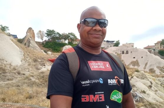 O ultramaratonista Carlos Dias já nas montanhas da Capadócia