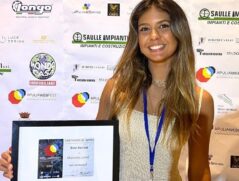 A atriz Mariana Lewis, de 17 anos, conquistou o prêmio de melhor atriz durante o Apulia Webfest, cidade de Lace na Itália.