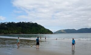 Praia de Ubatuba, no litoral norte de São Paulo.