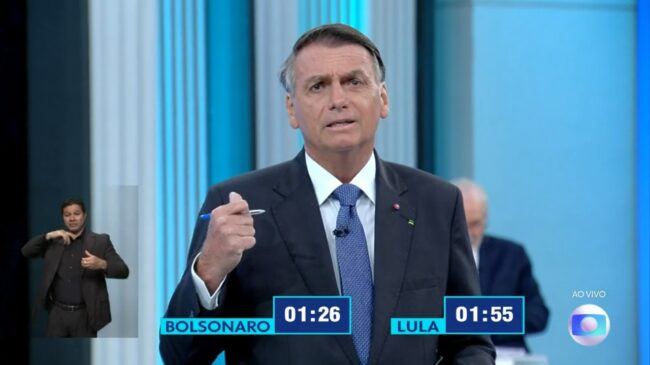 Bolsonaro em debate pela Globo