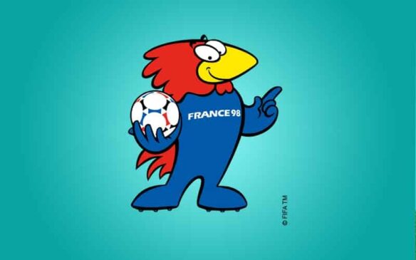 Footix, o mascote da Copa de 1998, na França
