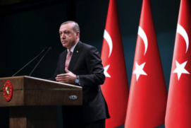 O Departamento de Estado americano pediu uma desescalada na situação militar; na foto, o presidente turco, Recep Tayyip Erdoğan