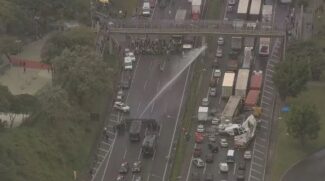 Ação da PM na Rodovia Castello Branco.