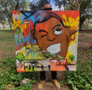 Benjamim de Oliveira foi retrato em grafite por Renato Cássio