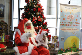 Papai Noel dos Correios durante o lançamento da campanha do ano passado