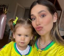 Virginia e sua filha Maria Flor.