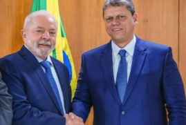 O presidente Lula e o governador de São Paulo, Tarcísio de Freitas