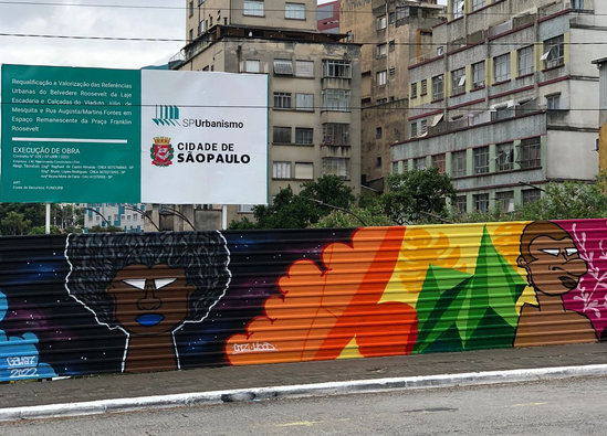 Obras do Belvedere Roosevelt, na Praça Roosevelt, no centro de SP