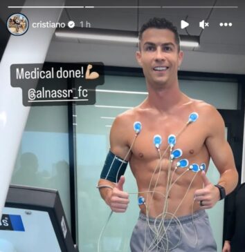 Cristiano Ronaldo realiza exames para ser apresentado à torcida do Al-Nassr