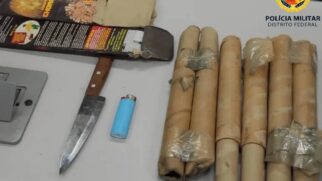 Os materiais foram encontrados durante uma revista de segurança
