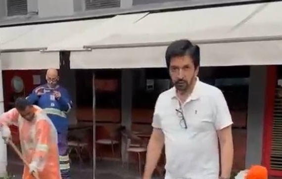 Ricardo Nunes (MDB) reclamou da situação de um bueiro na região de Pinheiros