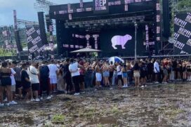 Pessoas ficaram em meio a lamaçal no REP Festival